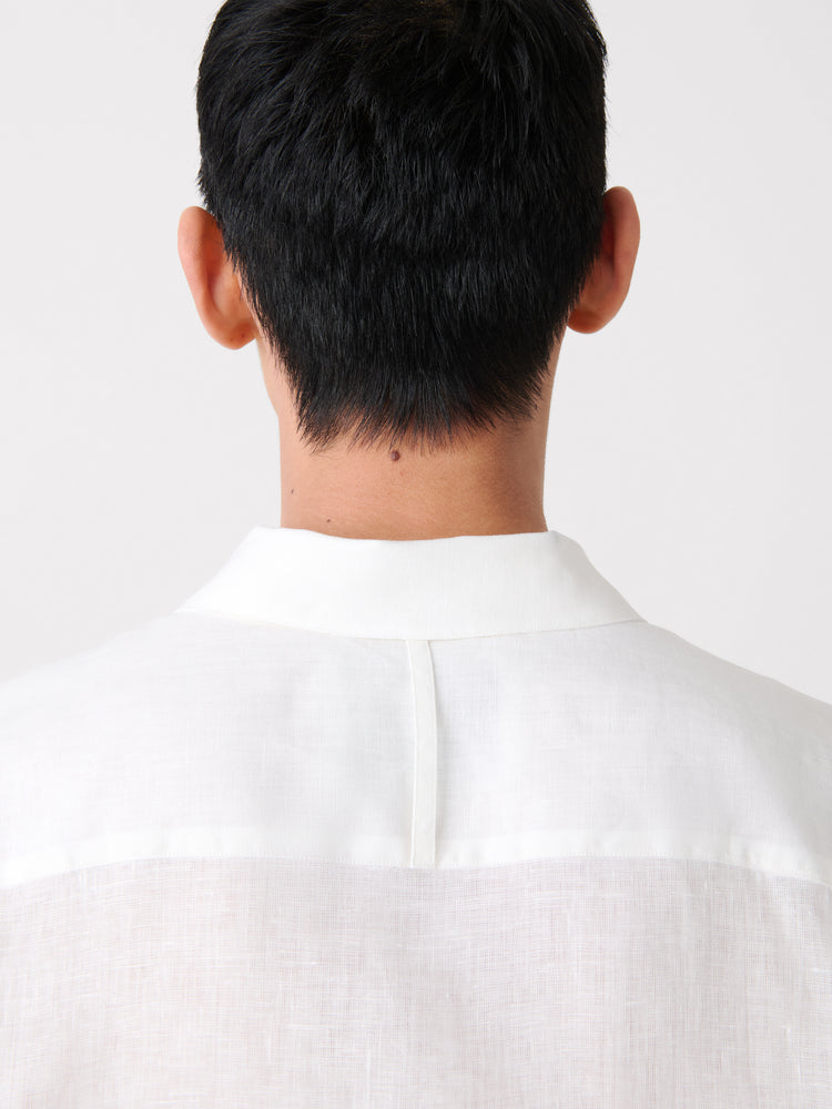 RAFE LINEN SHIRT IN MILK