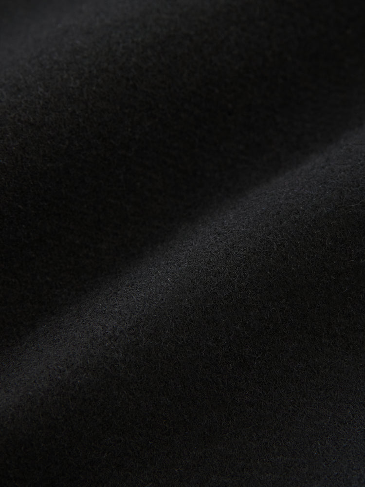 ALPH LEATHER BOMBER JACKET IN BLACK / COCOA