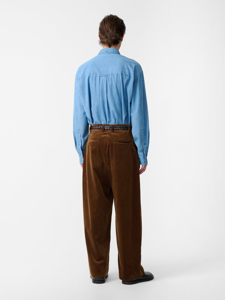 SN X BEAMS PLUS ALVY DOUBLE PLEAT PANT IN TOFFEE