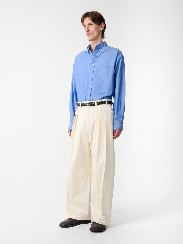 SN X BEAMS PLUS ALVY DOUBLE PLEAT PANT IN CREAM