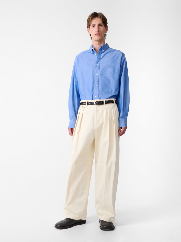 SN X BEAMS PLUS ALVY DOUBLE PLEAT PANT IN CREAM