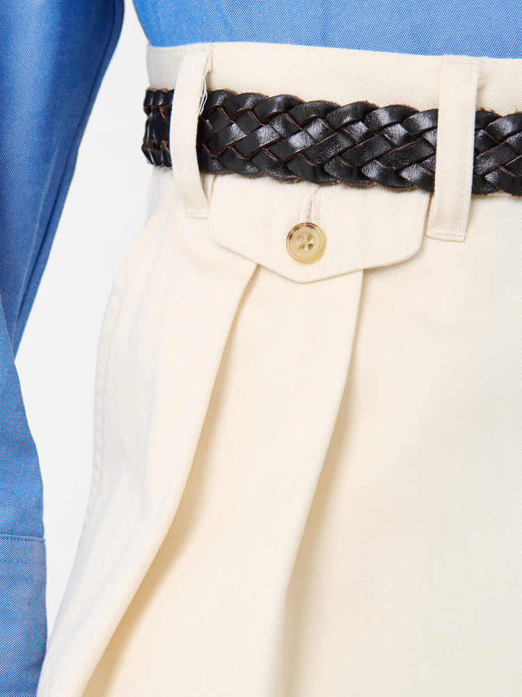 SN X BEAMS PLUS ALVY DOUBLE PLEAT PANT IN CREAM