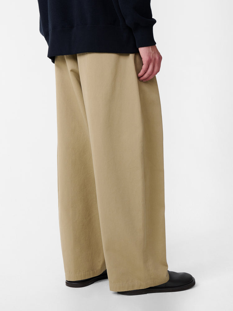 SN X BEAMS PLUS ALVY DOUBLE PLEAT PANT IN TAN