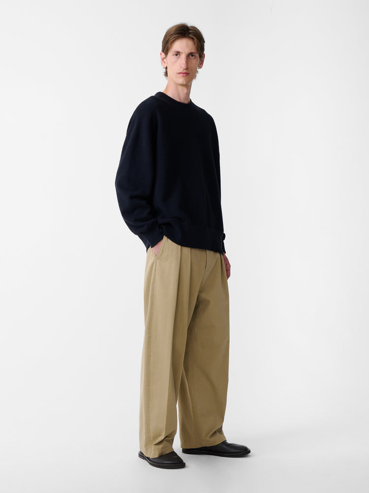 SN X BEAMS PLUS ALVY DOUBLE PLEAT PANT IN TAN