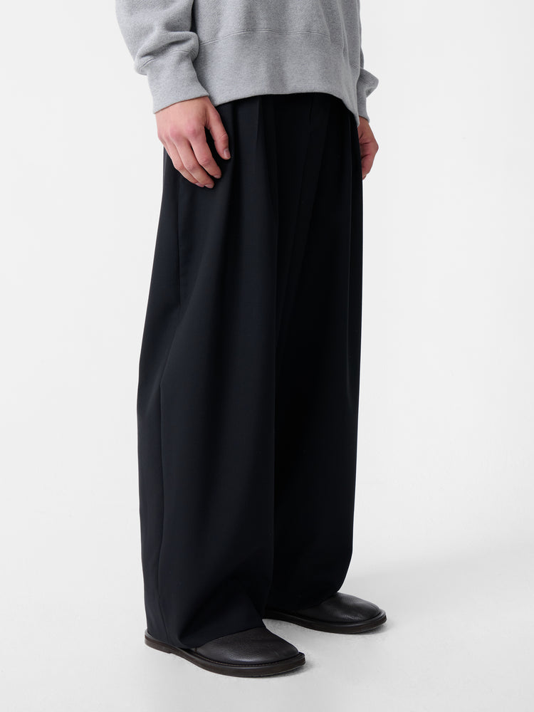 SN X BEAMS PLUS ALVY DOUBLE PLEAT PANT IN DARKEST NAVY