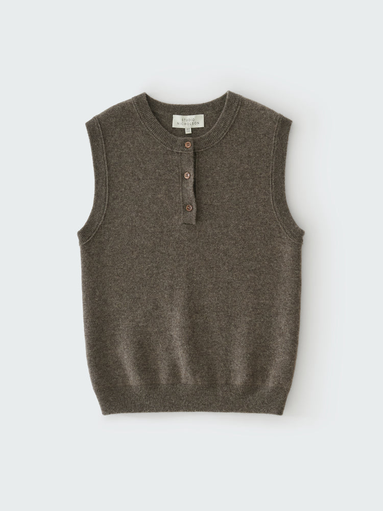 AUREL KNIT VEST IN MOUSE