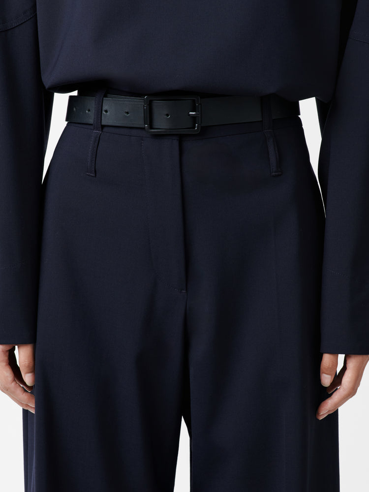 BAIER TROPICAL WOOL PANT IN DARKEST NAVY