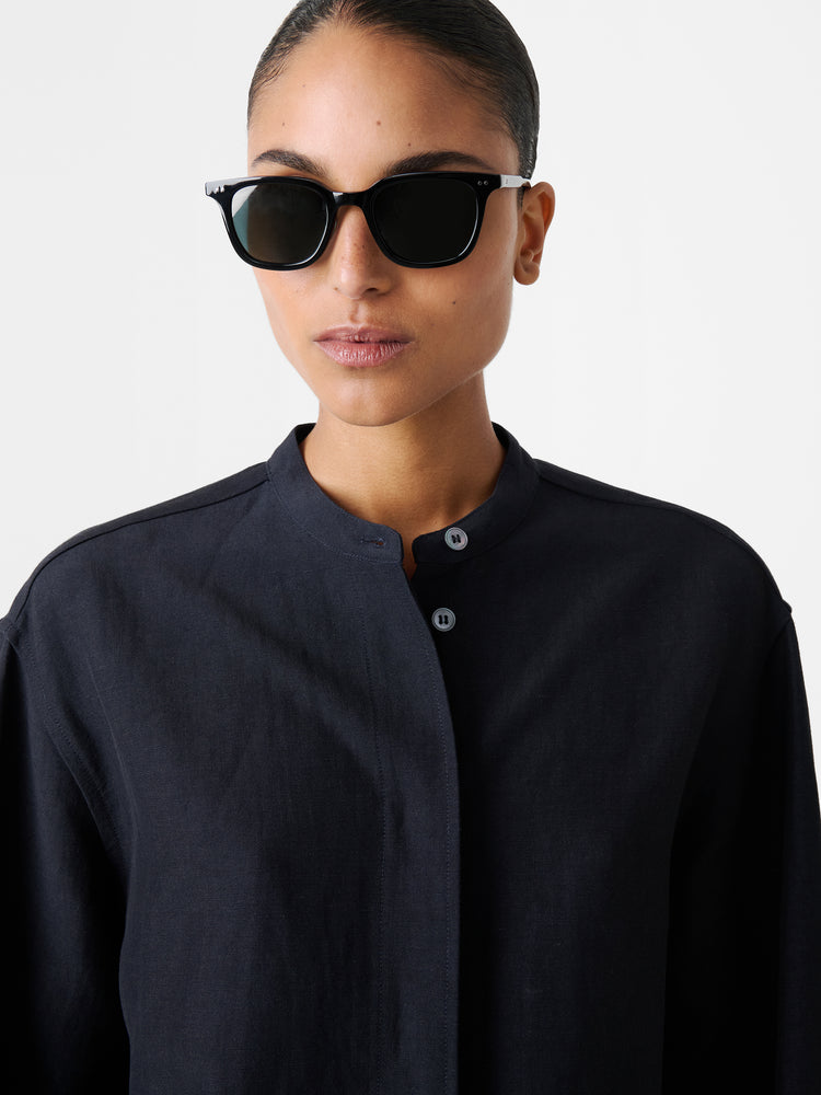 BEAM SHIRT IN DARKEST NAVY