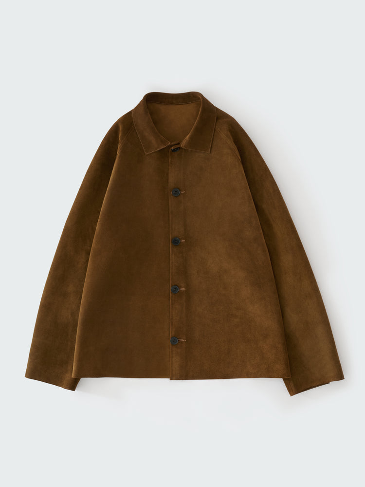 BOWE SUEDE JACKET IN MUSTARD