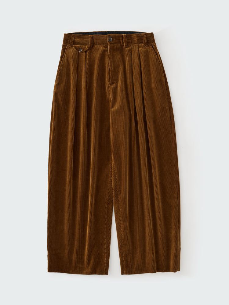 SN X BEAMS PLUS ALVY DOUBLE PLEAT PANT IN TOFFEE