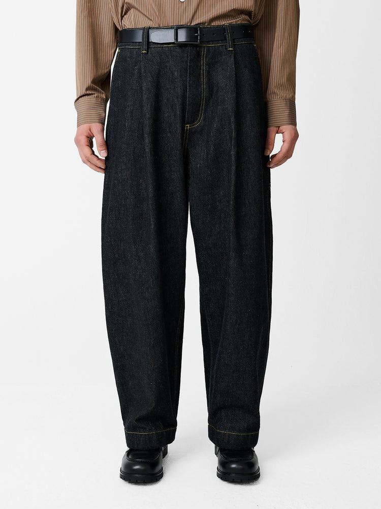 BRIDGES ITALIAN DENIM PANT IN BLACK