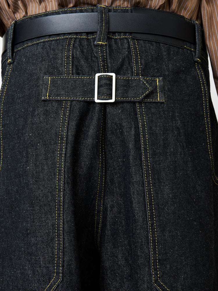 BRIDGES ITALIAN DENIM PANT IN BLACK