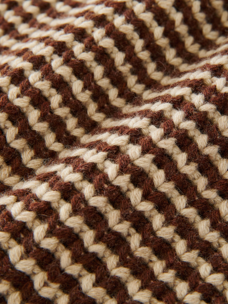 SN X AARON LEVINE BRISTOL KNIT IN CHOCOLATE OATMEAL STRIPE