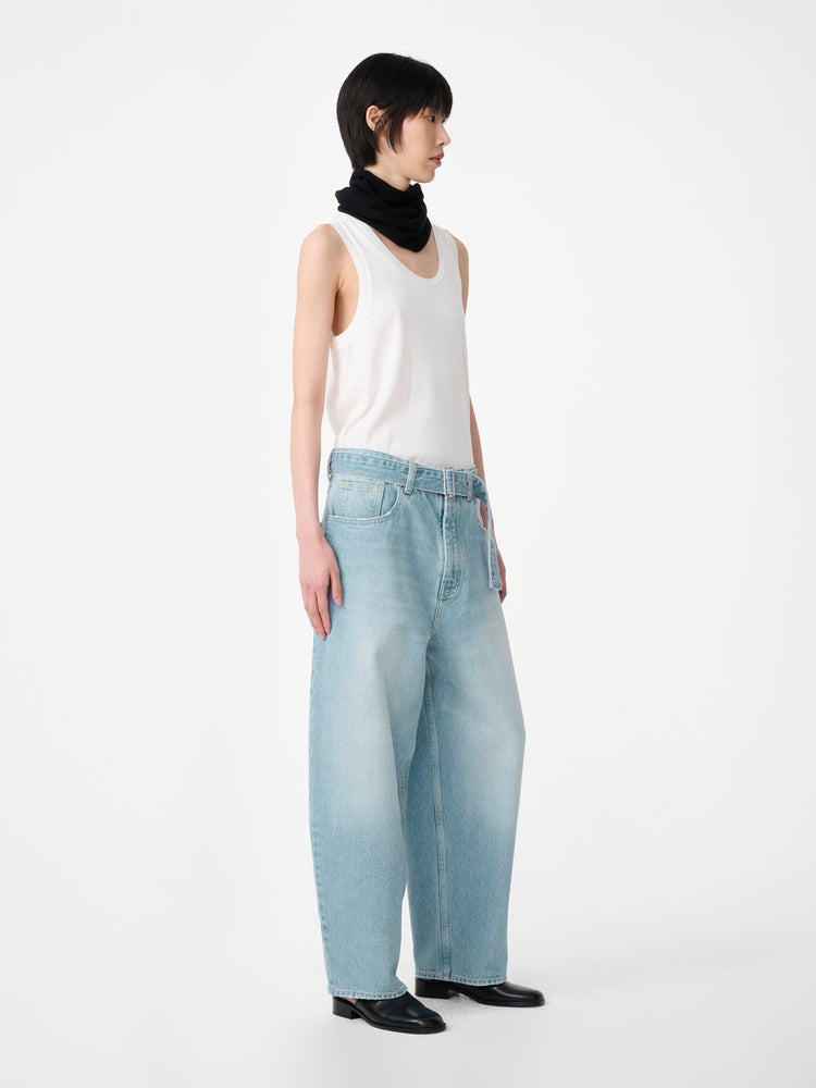 CAHUN DENIM PANT IN BLEACHED WASH