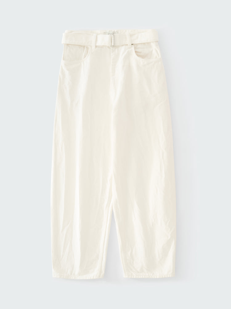 CAHUN CRINKLE DENIM PANT IN WHITE