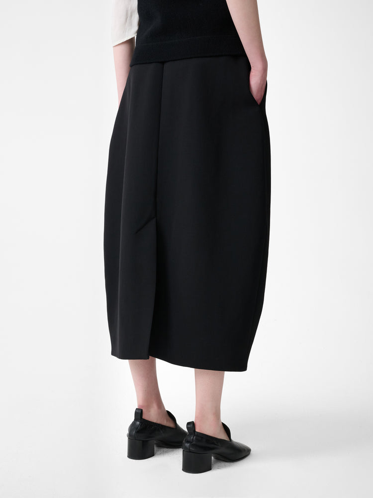 CARSON WOOL SKIRT IN BLACK