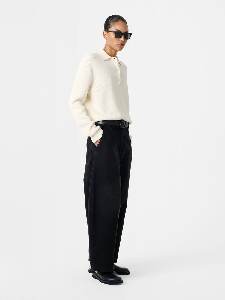 CHALCO DENIM PANT IN WASHED BLACK