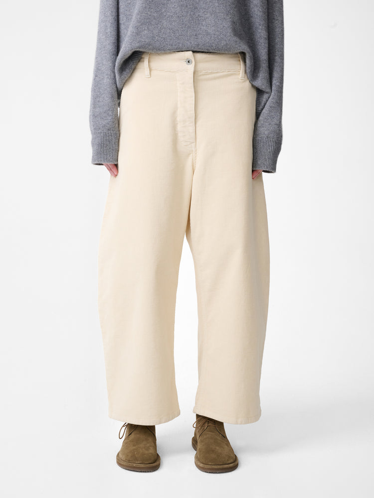 CHALCO CORDUROY WIDE LEG PANT IN PANNA