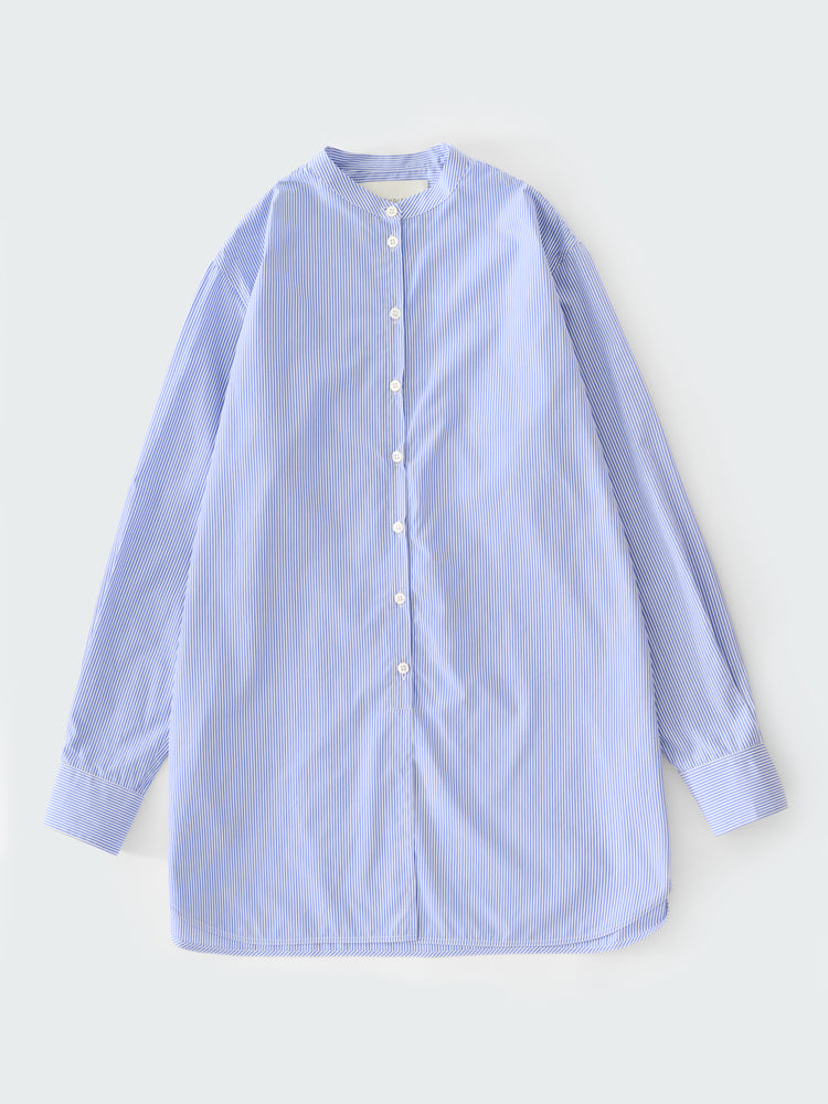 CICI BANKER STRIPE SHIRT IN BLUE / WHITE