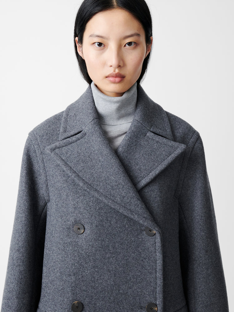 COLES COAT IN GRAY MELANGE