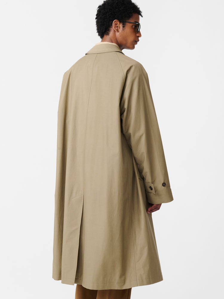 CROWE COATED COTTON COAT IN DARK DUSK