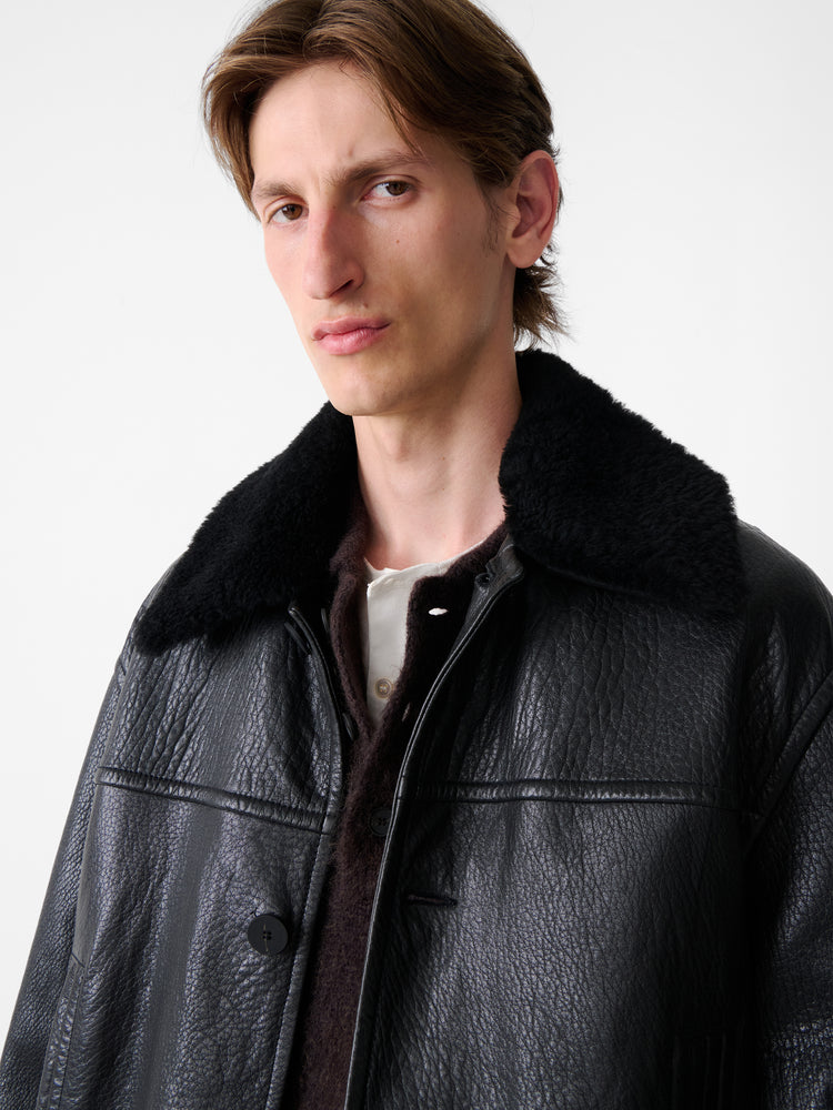 DEL LEATHER JACKET IN BLACK