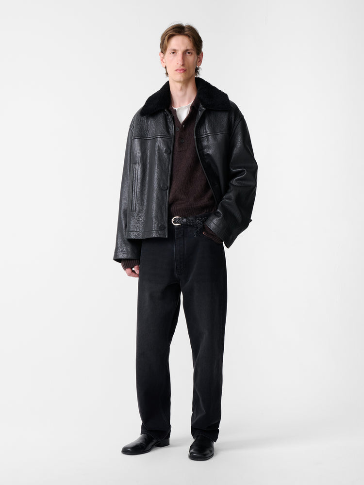 DEL LEATHER JACKET IN BLACK