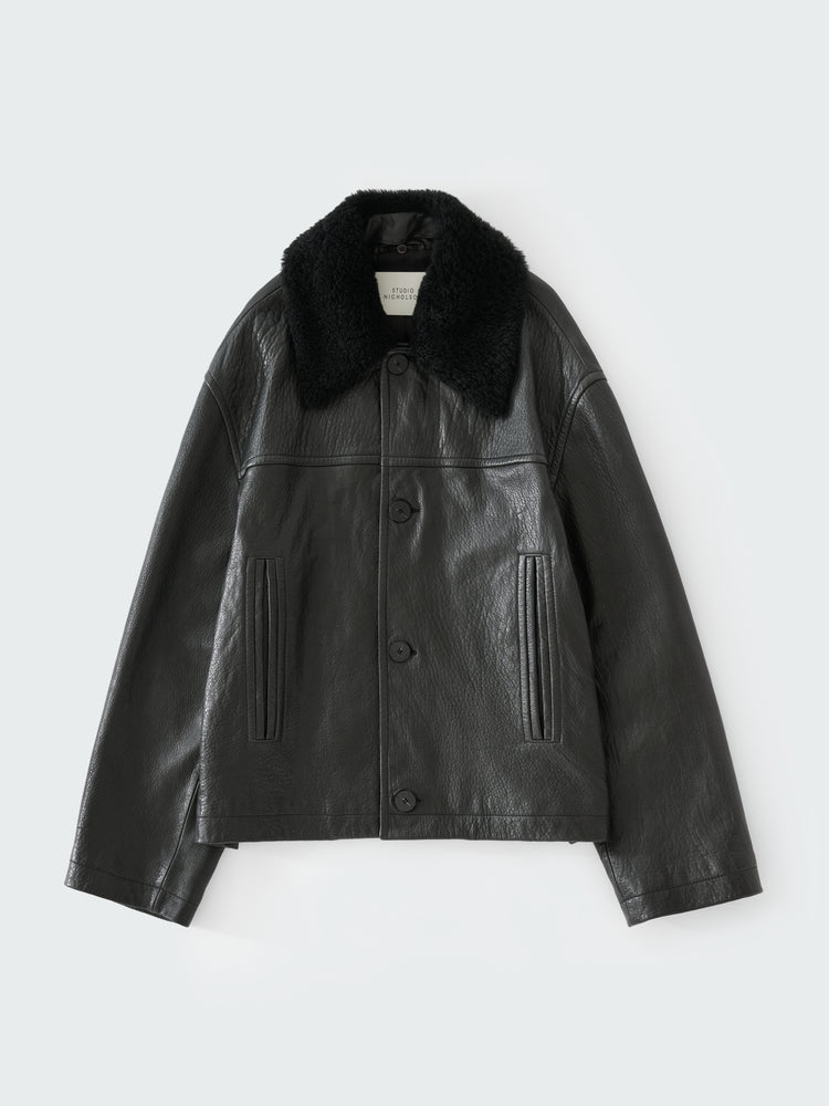 DEL LEATHER JACKET IN BLACK