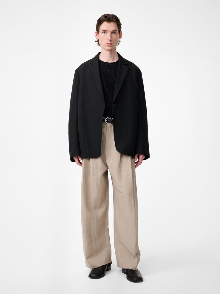 DENISON LINEN JACLET IN BLACK