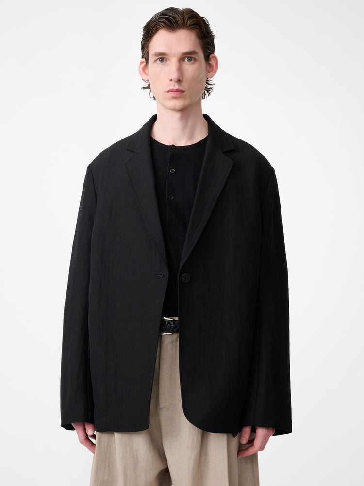 DENISON LINEN JACLET IN BLACK