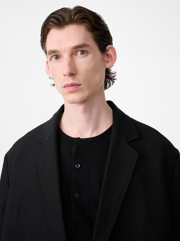 DENISON LINEN JACLET IN BLACK