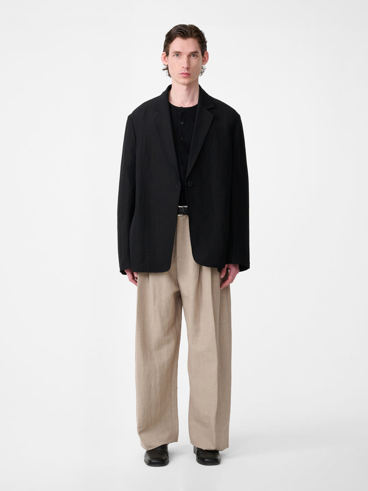 DENISON LINEN JACLET IN BLACK