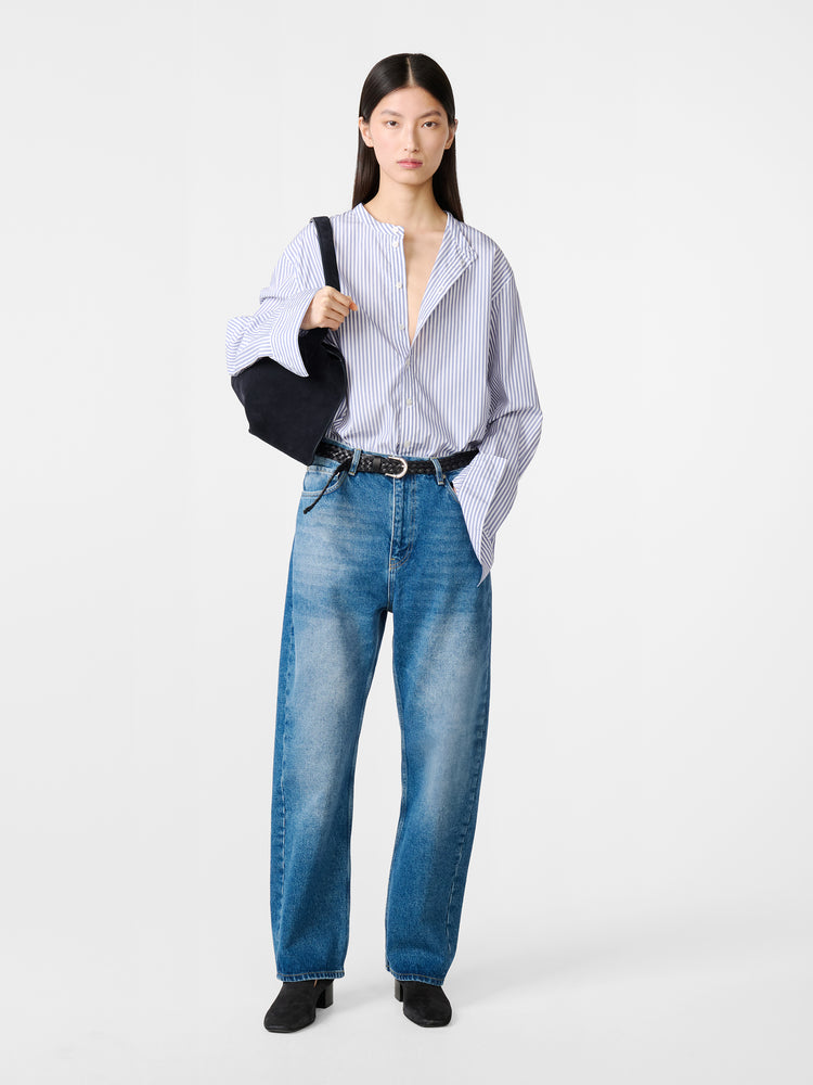 CICI BOLD STRIPE SHIRT IN BLUE / WHITE
