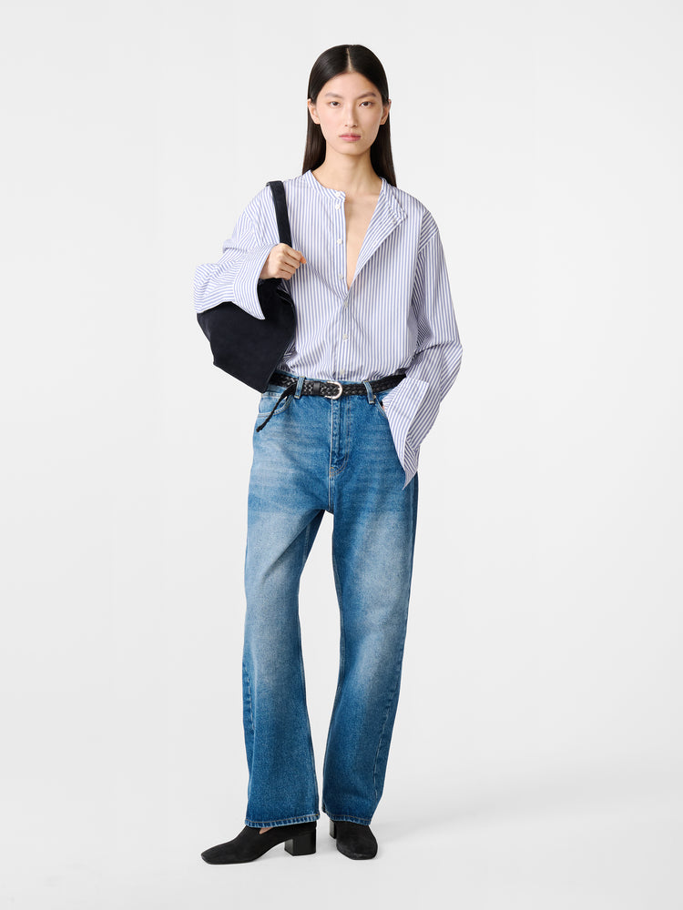 CICI BOLD STRIPE SHIRT IN BLUE / WHITE