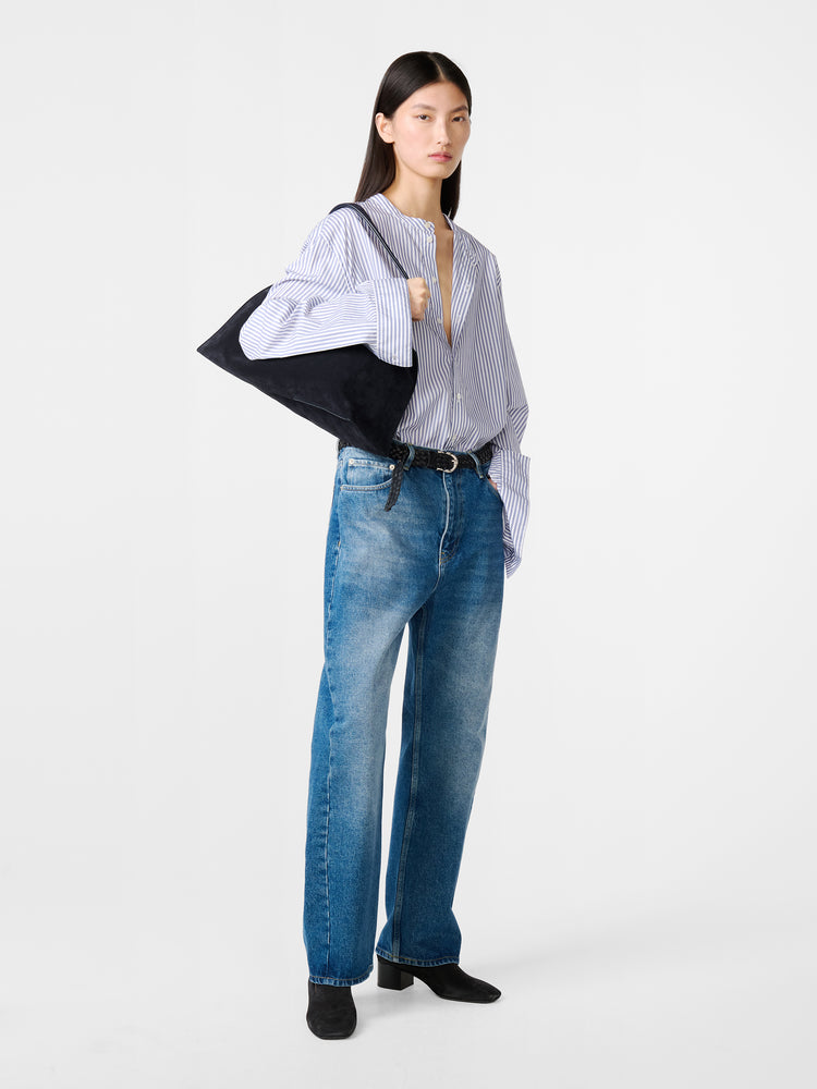 CICI BOLD STRIPE SHIRT IN BLUE / WHITE