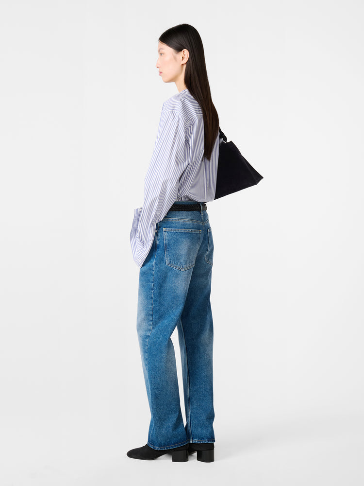 CICI BOLD STRIPE SHIRT IN BLUE / WHITE