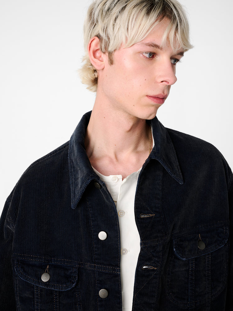 SN X AARON LEVINE DERBY CORDUROY JACKET IN FADED BLUE