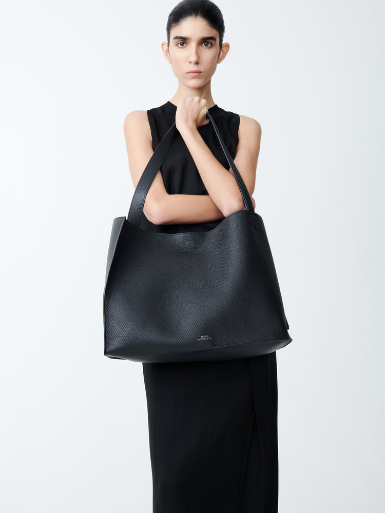 DOUBLET LEATHER BAG IN BLACK