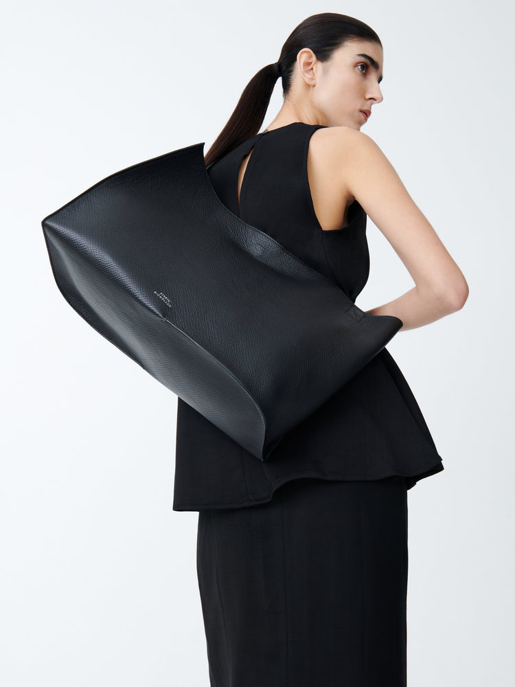 DOUBLET LEATHER BAG IN BLACK