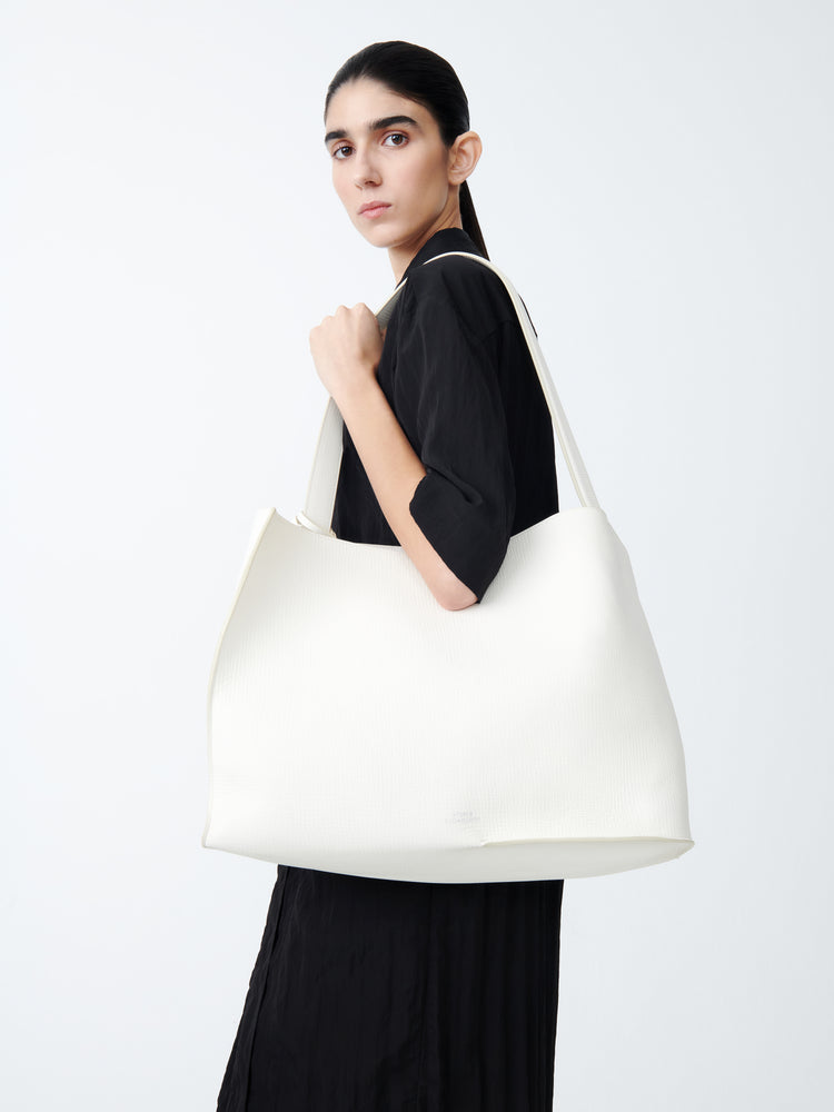 DOUBLET LEATHER BAG IN PARCHMENT