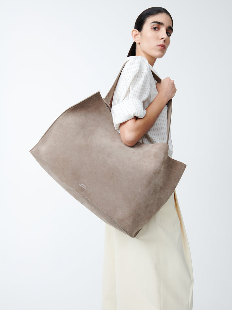 DOUBLET SUEDE BAG IN CLAY