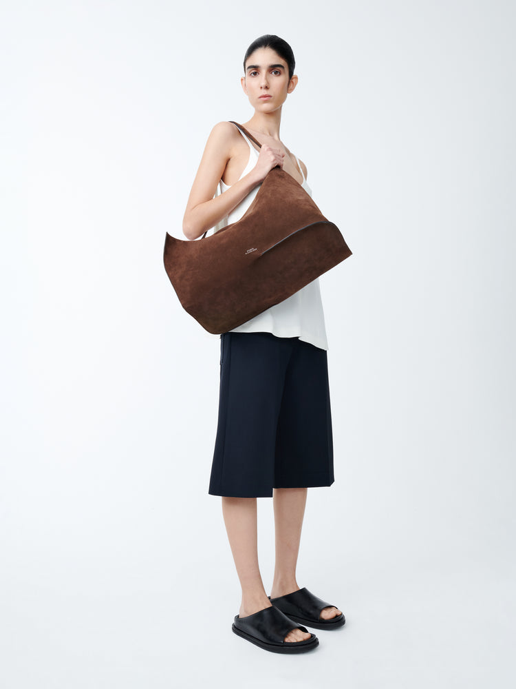 DOUBLET SUEDE BAG IN COCOA
