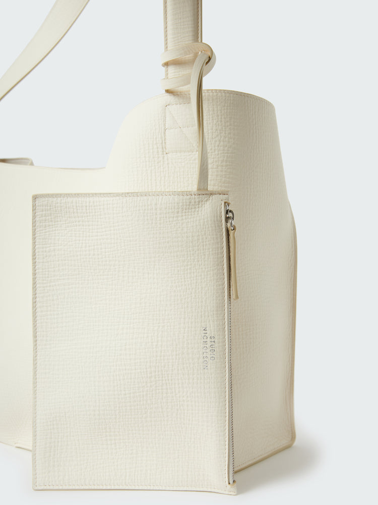 DOUBLET LEATHER BAG IN PARCHMENT