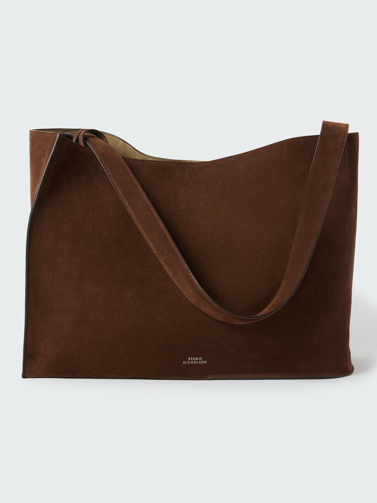 DOUBLET SUEDE BAG IN COCOA