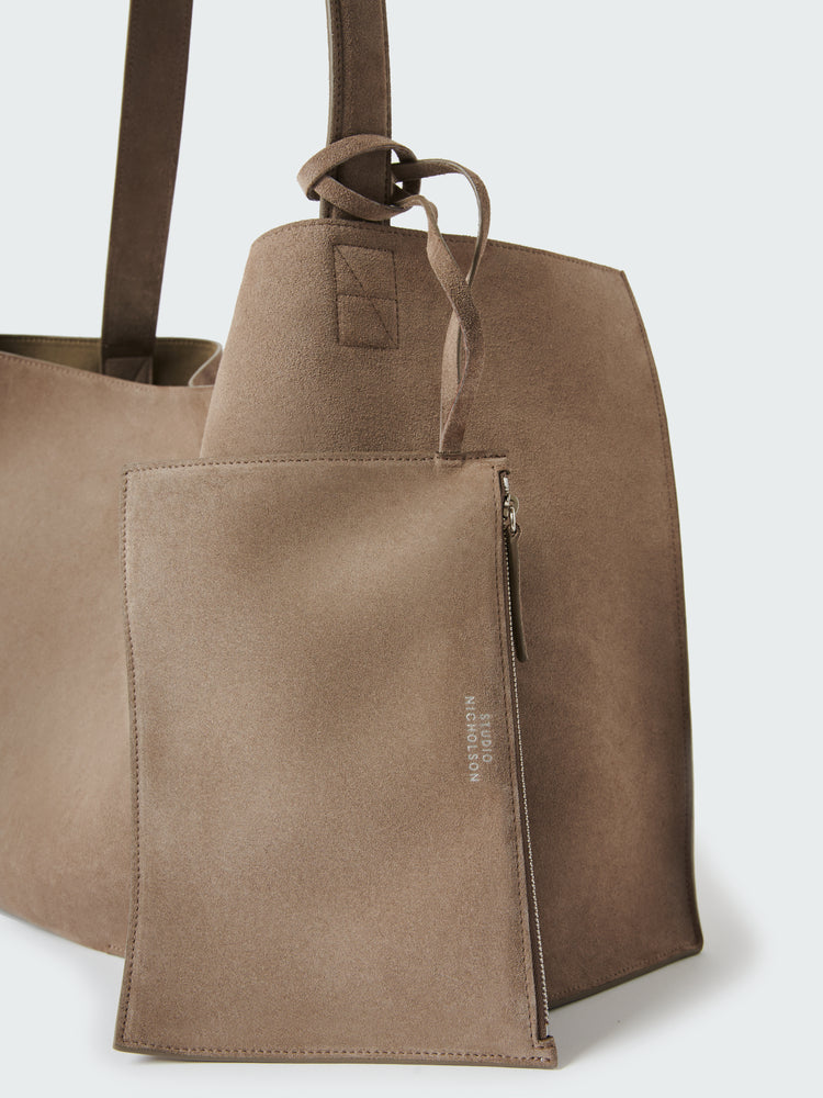 DOUBLET SUEDE BAG IN CLAY