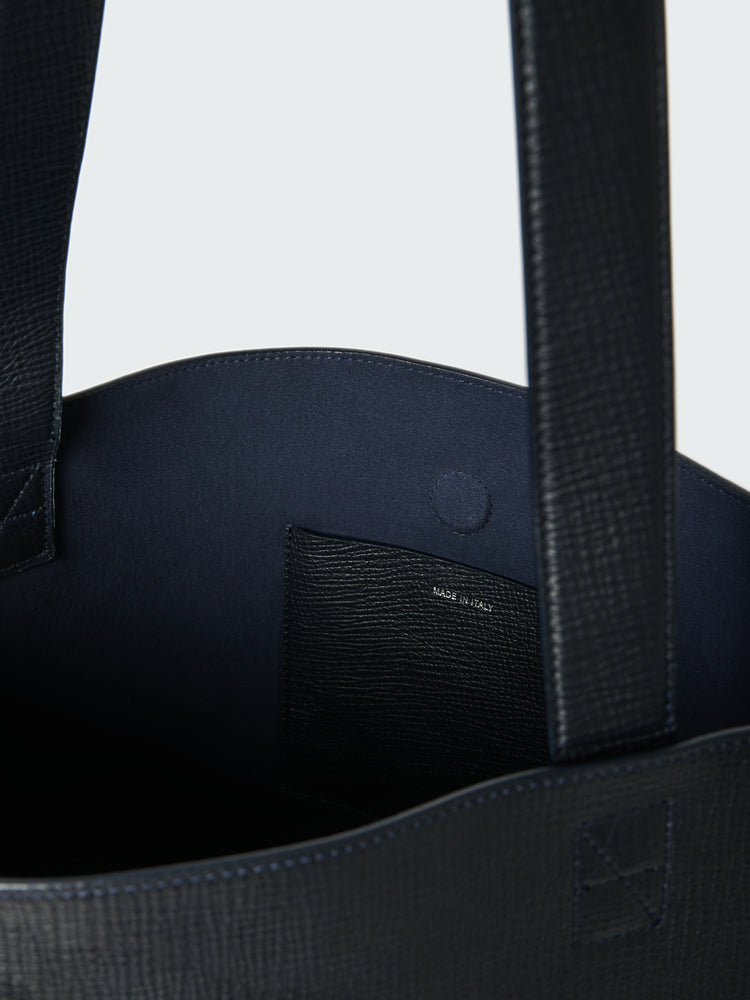 DOUBLET TYPE2 LEATER BAG IN DARKEST NAVY