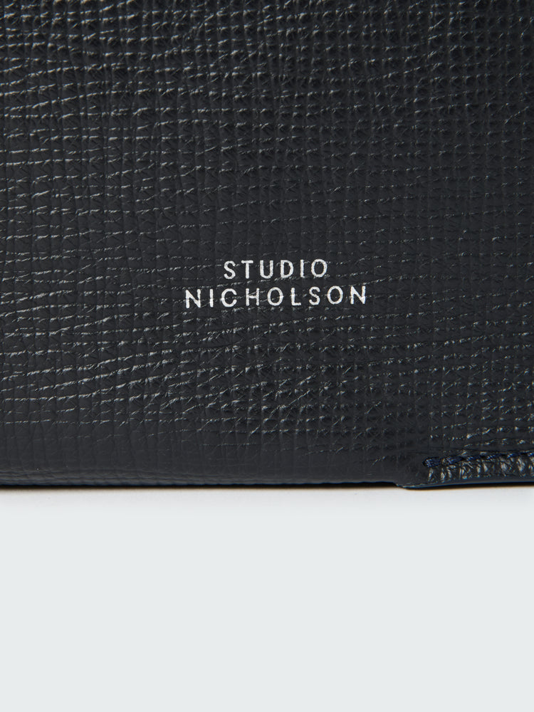 DOUBLET TYPE2 LEATER BAG IN DARKEST NAVY