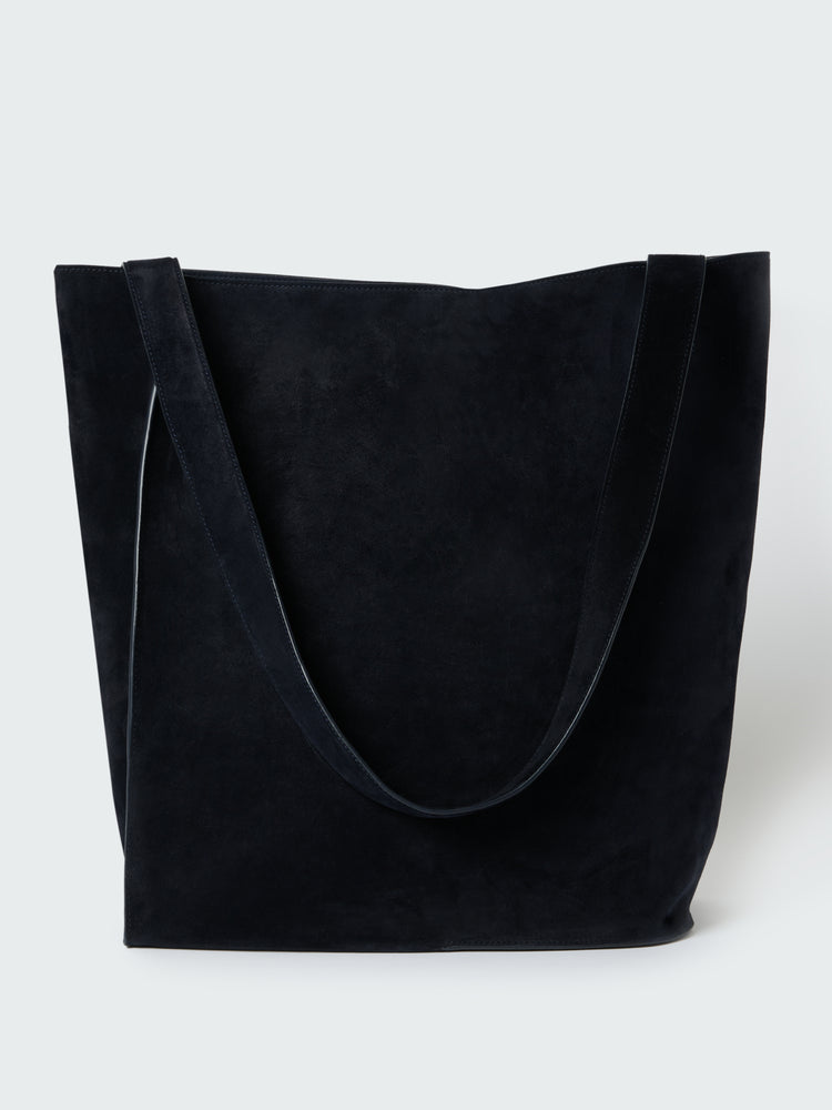 DOUBLET TYPE2 SUEDE BAG IN DARKEST NAVY