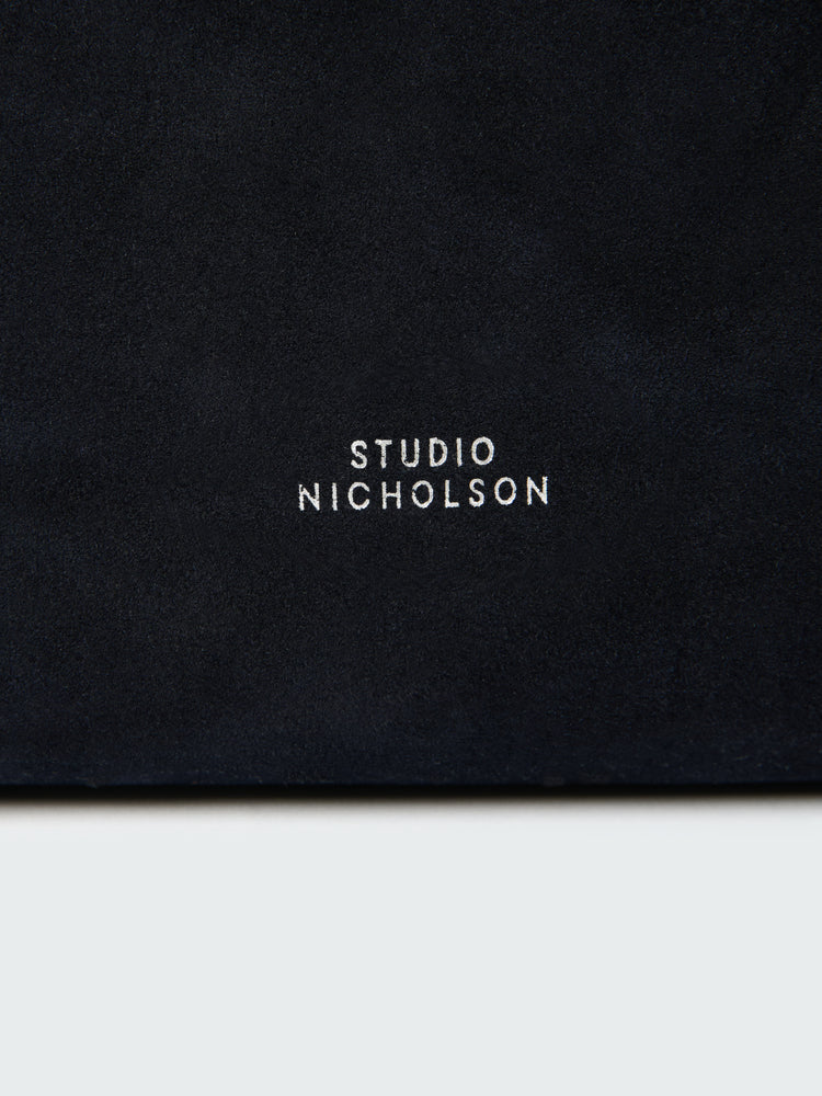DOUBLET TYPE2 SUEDE BAG IN DARKEST NAVY