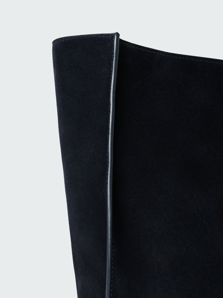 DOUBLET TYPE2 SUEDE BAG IN DARKEST NAVY